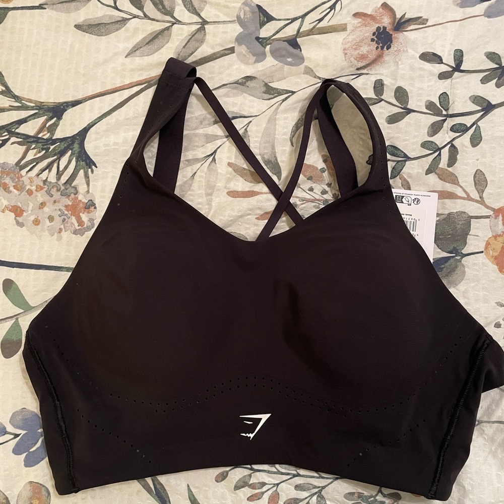Gymshark Black Sports Bra with Crossback Straps